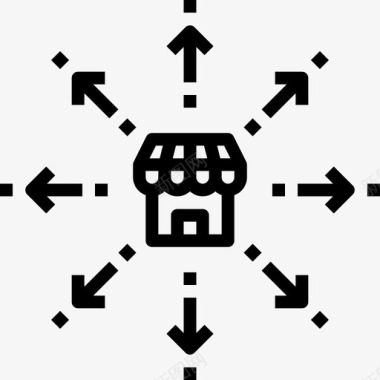 冰雪数字分销数字业务线性图标图标