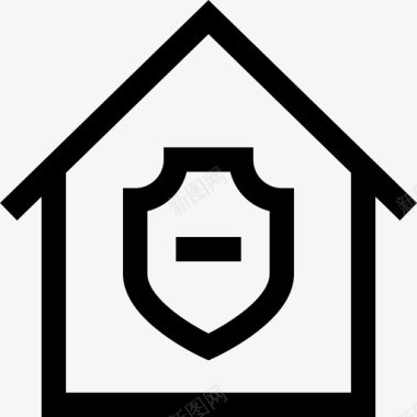 家庭资产家庭保护和安全13线性图标图标