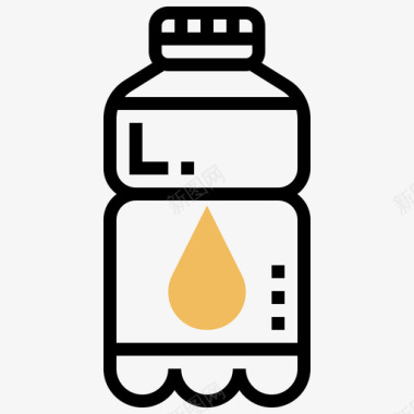 水健康检查3黄色阴影图标图标