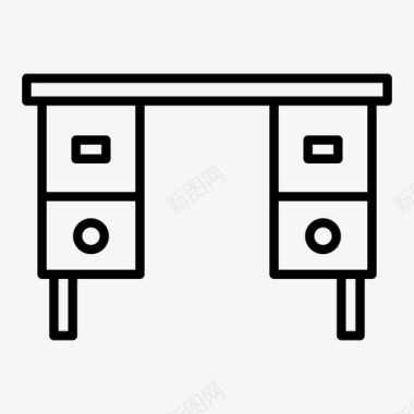 桌子办公桌装饰家具图标图标