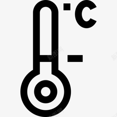 冬季冬天素材温度计冬季109线性图标图标