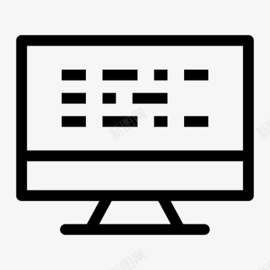 矢量服务器显示器计算机屏幕图标图标