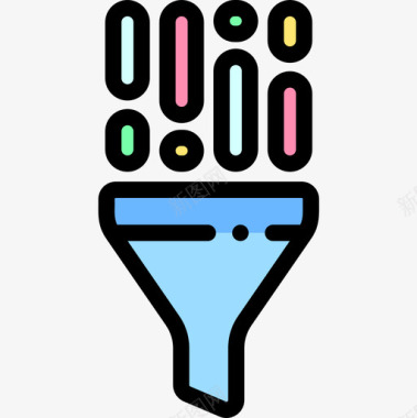 矢量服务器数据数据库和服务器11线性颜色图标图标