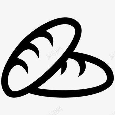 法式鹅肝面包法式面包面包店图标图标