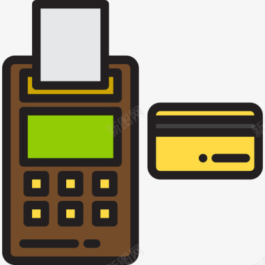 信用卡账单信用卡货币基金2线性颜色图标图标