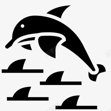 夏海豚夏123雕文图标图标