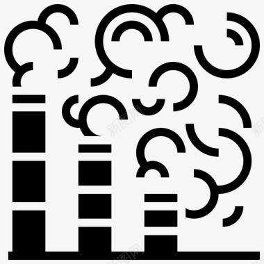 空气污染工业烟雾图标图标