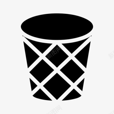 篮子垃圾桶桶图标图标