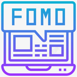 fomoFomo社交媒体战略6梯度图标高清图片