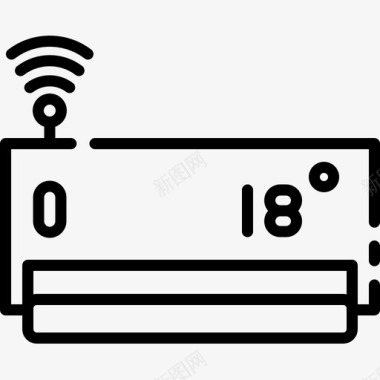 智能家居详情页空调智能家居11线性图标图标