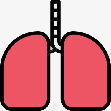 肺状况肺医学43彩色图标图标