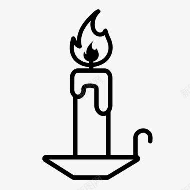 蜡烛烛光火焰图标图标