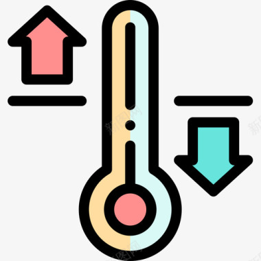 温度限制温度天气213线性颜色图标图标
