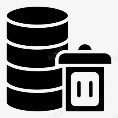 矢量服务器删除数据库服务器图标图标