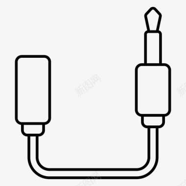 电脑硬件插口扩展器数据线迷你插孔图标图标