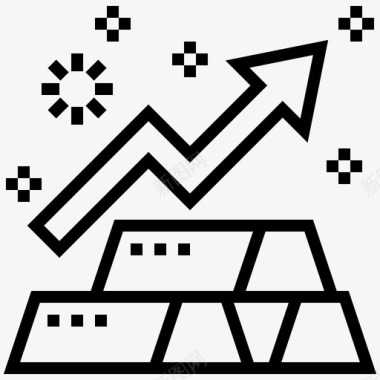 黄金送黄金黄金经济期货图标图标