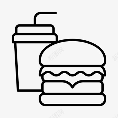 橄榄球食品和饮料汉堡足球图标图标