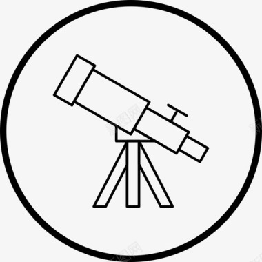 几何空间背景望远镜占星术天文学图标图标