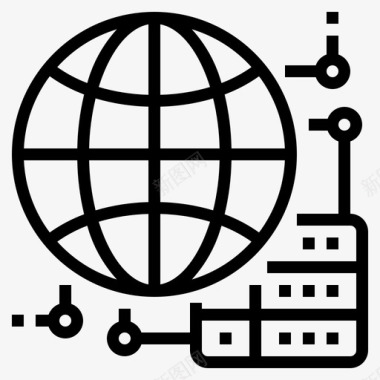 血红蛋白仪网络数据库连接地球仪图标图标