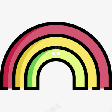 彩虹卡纸彩虹杂项59线性颜色图标图标