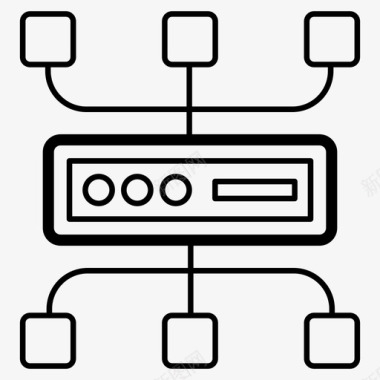 中心数据网络数据中心数据服务器图标图标