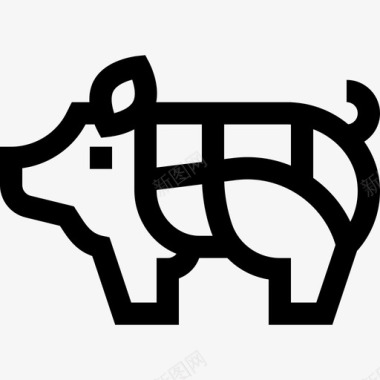 猪肉猪肉屠夫3直系图标图标