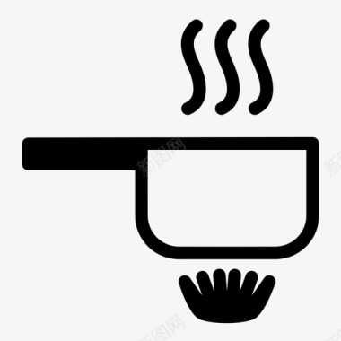平底锅平底锅煮沸器厨房图标图标