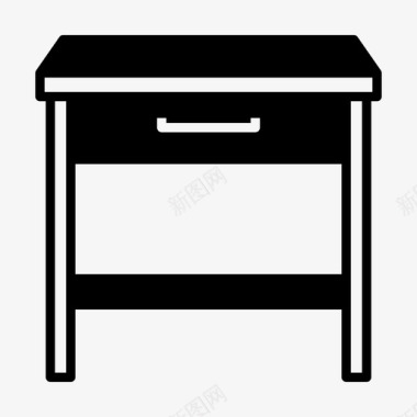 桌子办公桌装饰家具图标图标
