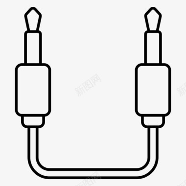 插孔连接器数据线插孔电缆图标图标