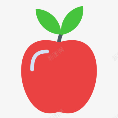苹果水果和蔬菜38扁平图标图标