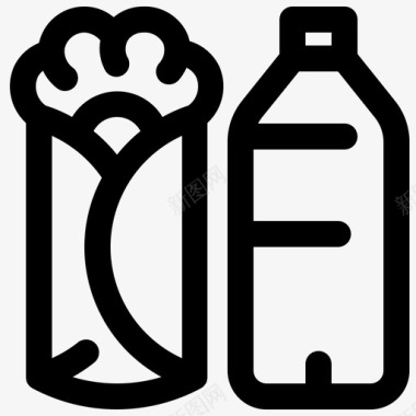 包装和瓶子吃快餐图标图标