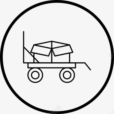 拉杆箱产品运输图标图标