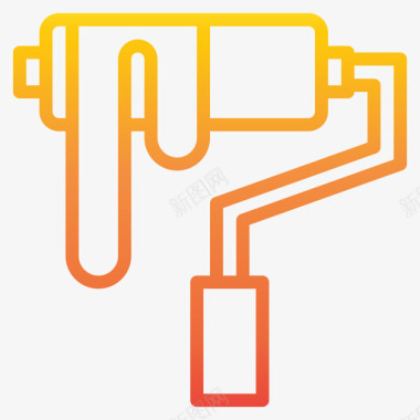 油漆滚轴油漆辊结构11坡度图标图标