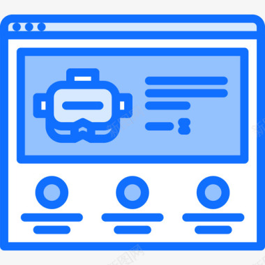 Vr眼镜虚拟现实91蓝色图标图标