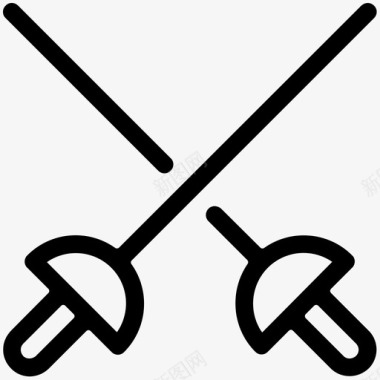 剑格斗十字图标图标