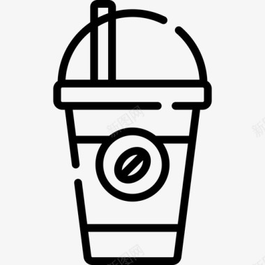 冰冰咖啡99号咖啡厅直线型图标图标