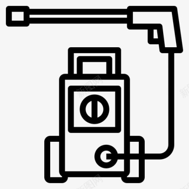 压力工具高压喷射图标图标