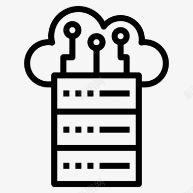 云服务器服务器云数据图标图标