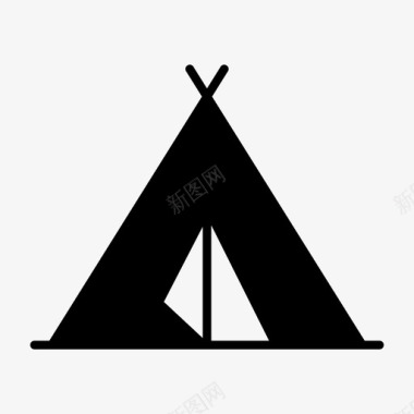 帐篷露营野营图标图标