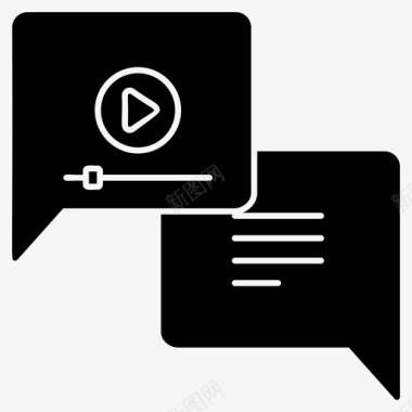 金融视频视频聊天实时聊天媒体聊天图标图标