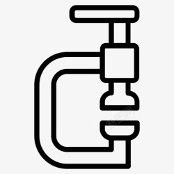 夹紧c形夹棒形夹夹紧螺钉图标高清图片