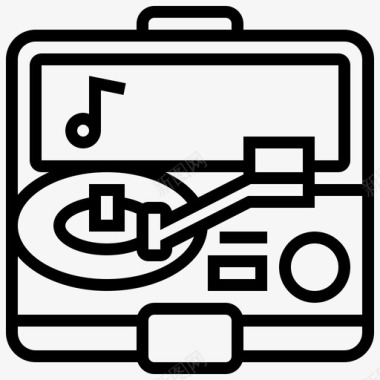 录音机音乐复古图标图标