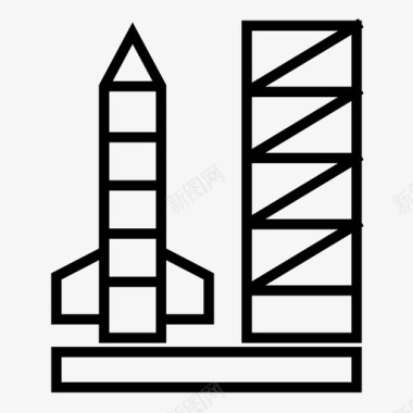 公司开业背景火箭天文学电子商务图标图标