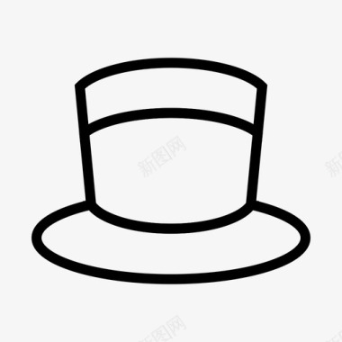 魔术帽帽子时尚图标图标