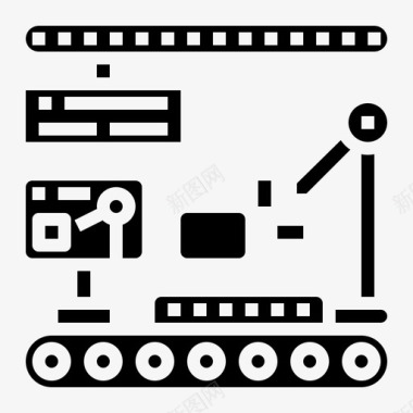 AI装饰画输送带ai土实心图标图标