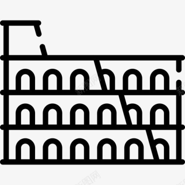 4座圆形竞技场地标古迹14座直线形图标图标