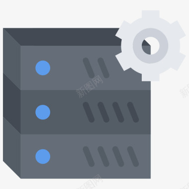 矢量服务器服务器大数据70扁平图标图标