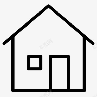 线描线描－房子图标