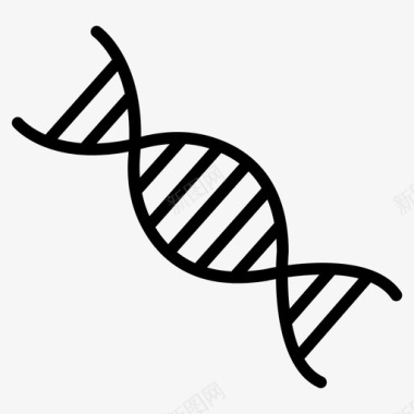 手绘科学素材dna遗传学基因组图标图标