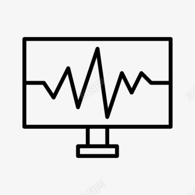 陆行生物心脏监护仪脉搏图标图标
